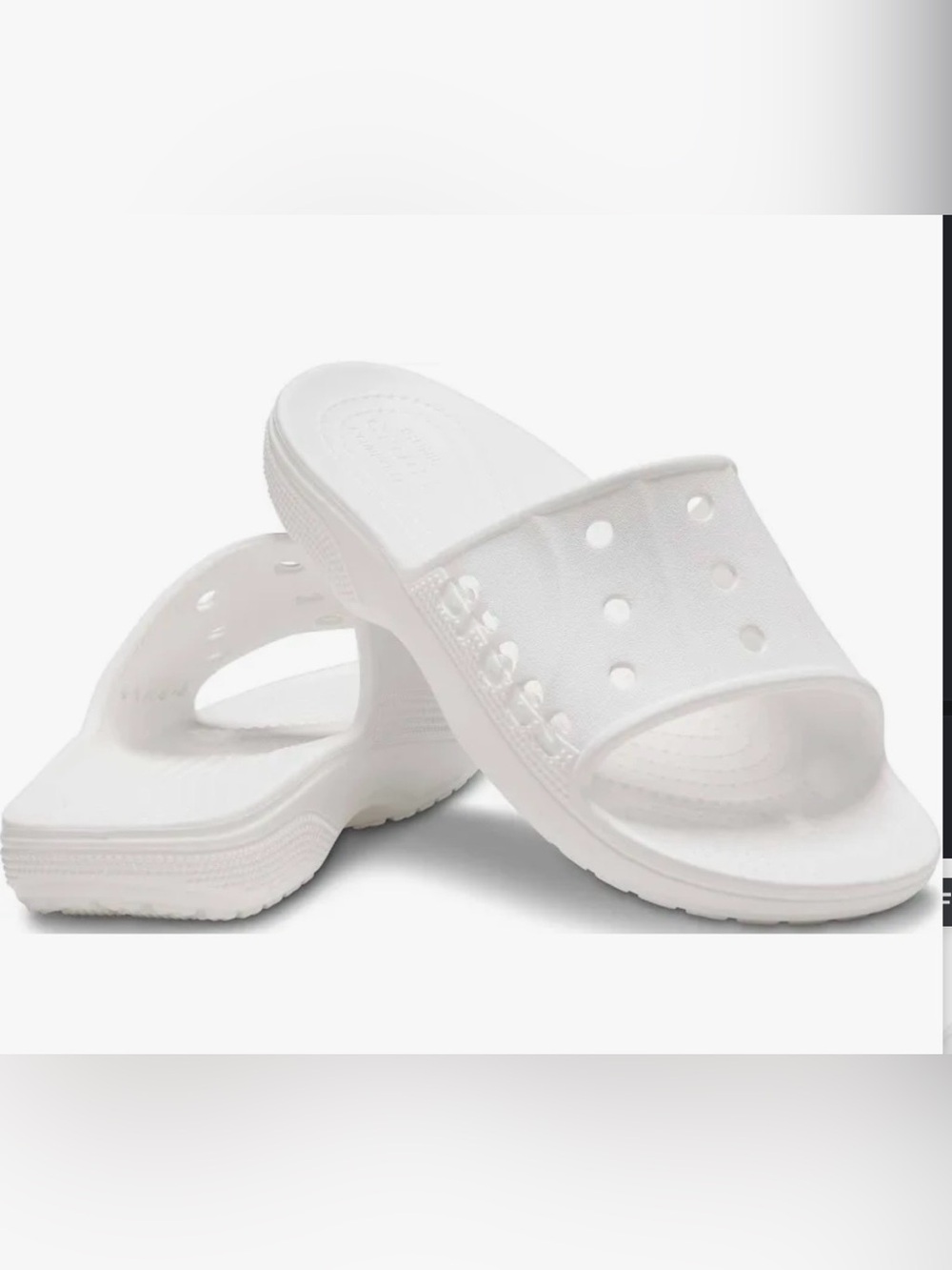Crocs Baya II Slides in White Women’s Size 7 Men’s Size 5 NWT